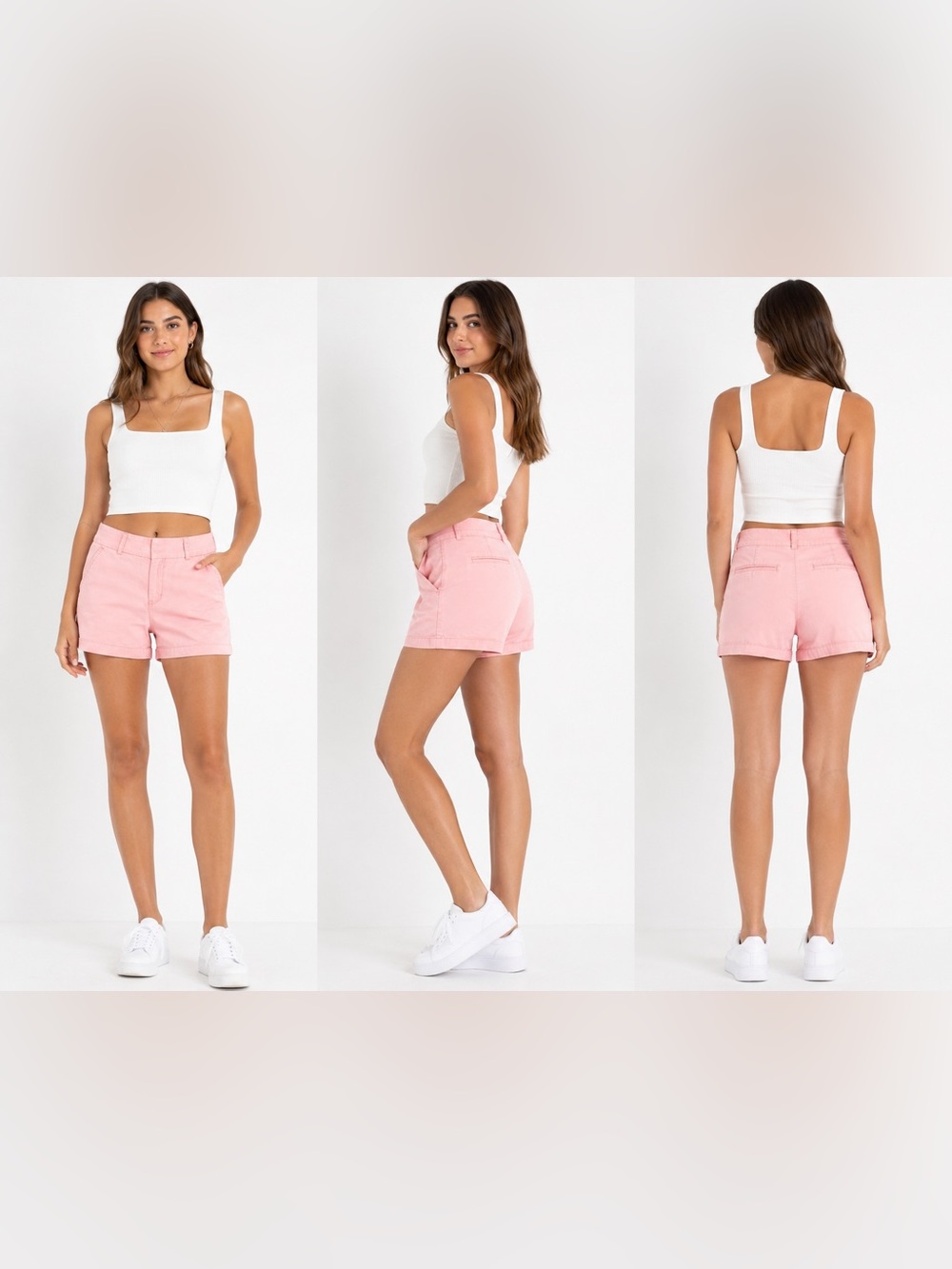 J. Crew Pink High-Rise Cotton Shorts